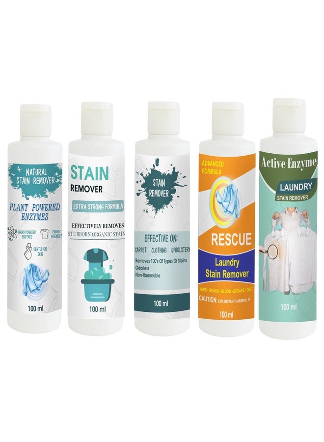 TOOVUS Stain Remover Combo Pack of Shirt, Doll, Sky, Orange and Pista Stain Remover | Multi-Surface Cleaning Solution for Clothes, Fabrics, Upholstery (100 g Each) - Image 1